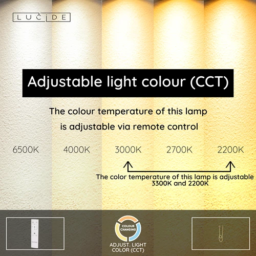 Lucide JANDERIN - Flush ceiling light - LED Dim. - CCT - 1x36W 2200K/3300K - Champagne Color | Vibes - USP